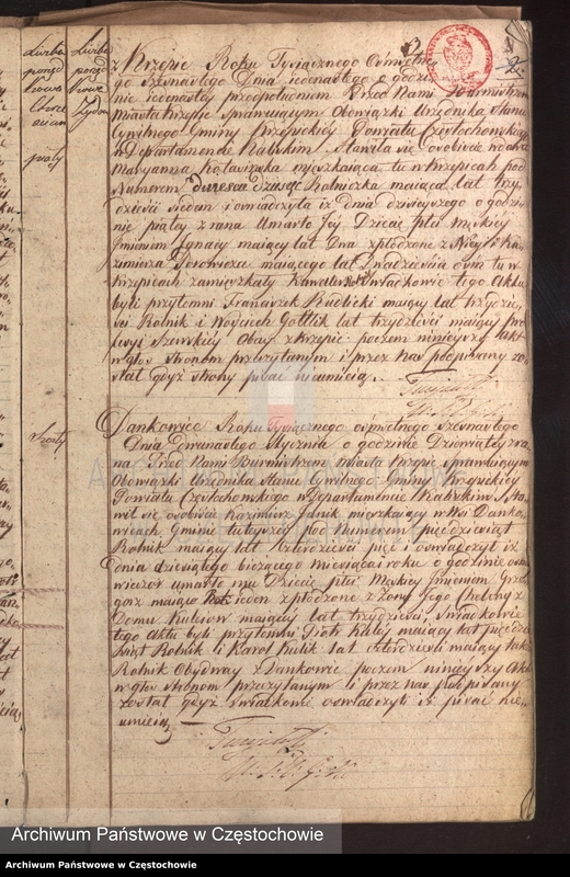 Obraz 6 z jednostki "Księga [akt] zejścia gminy Krzepickiej na rok 1816"