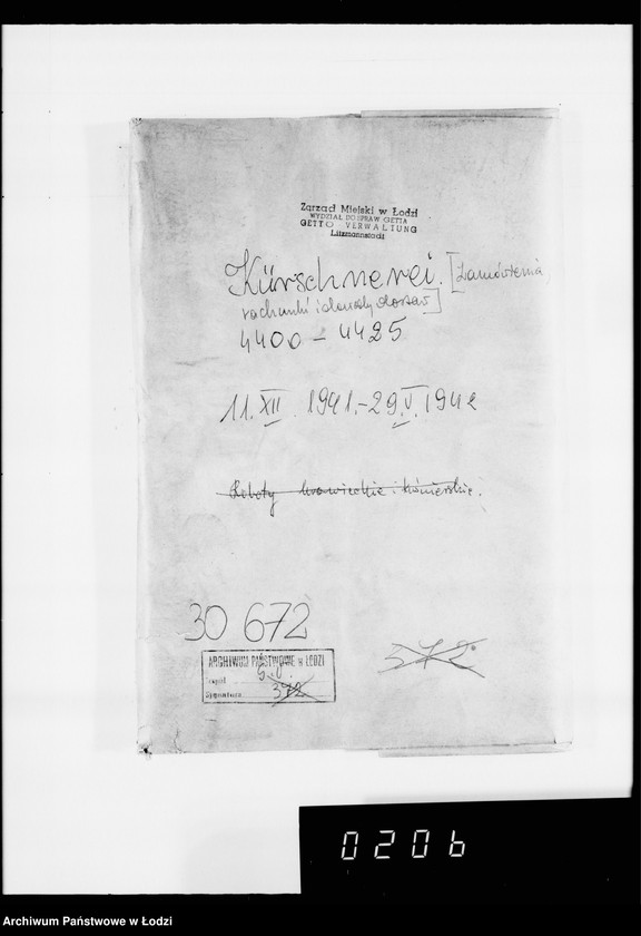 Obraz 4 z jednostki "Kürschnerei. [Zamówienia, rachunki i świadectwa dostaw]"