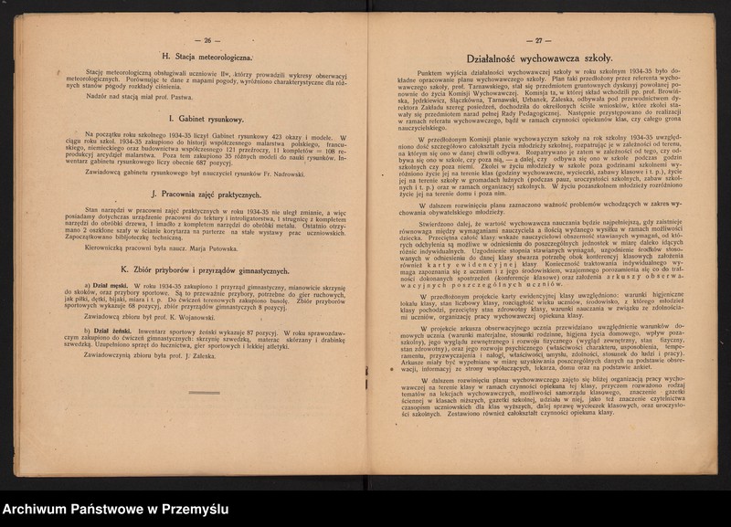 image.from.unit.number "Sprawozdanie Dyrektora Gimnazjum Macierzy Polskiej w Gdańsku za rok szkolny 1934/35"