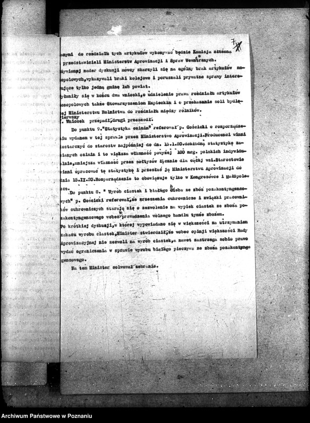 Obraz 11 z jednostki "Aprowizacja; protokoły zebrań"