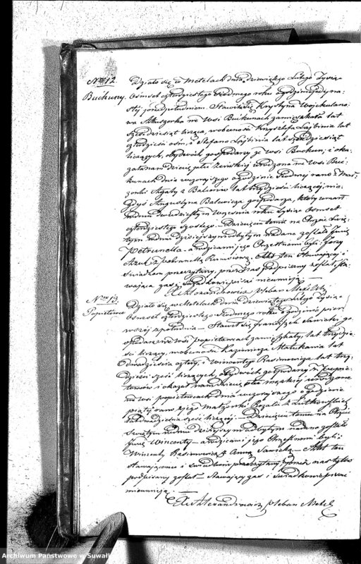 Obraz 12 z jednostki "Księga zwana Dupplikat obejmująca Akta Urodzonych Zaślubionych i Zmarłych w Parafii Metelskiej z Roku 1847"