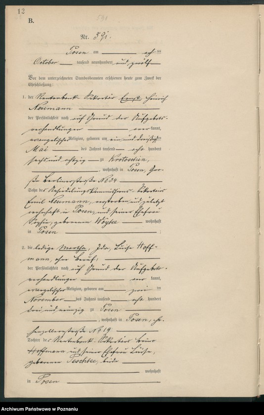 Obraz 14 z jednostki "Księga miejscowa małżeństw tom III [Rejestr główny małżeństw]"