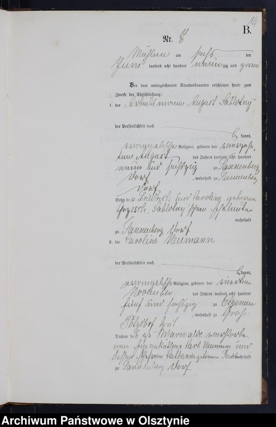 image.from.unit.number "Heiraths-Neben-Register Nr 1 - 23"