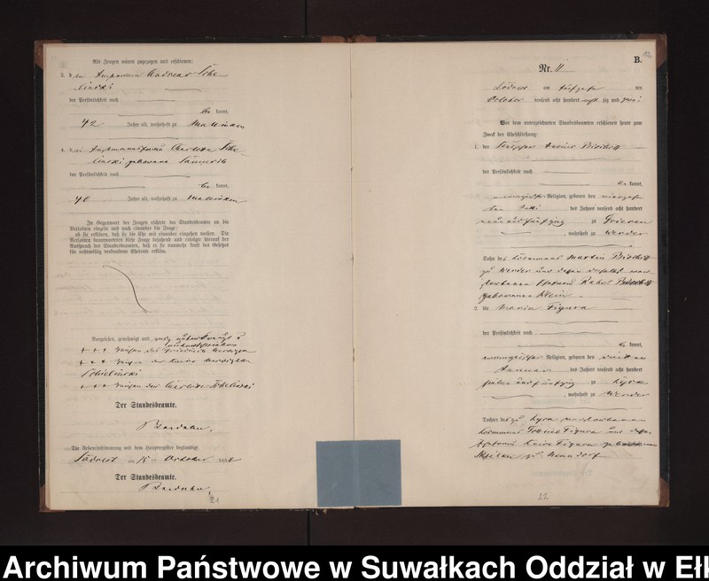 image.from.unit.number "Heiraths-Neben-Register des Preussischen Standes-Amtes Neuhoff Kreis Loetzen"