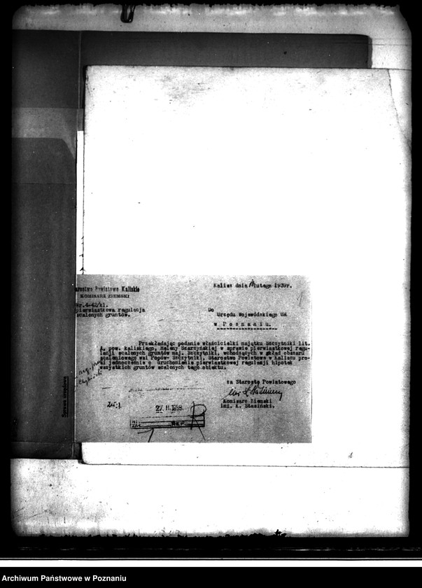 Obraz 5 z jednostki "Regulacja hipoteczna scalonych gruntów we wsi Popów-Szczytniki powiatu"