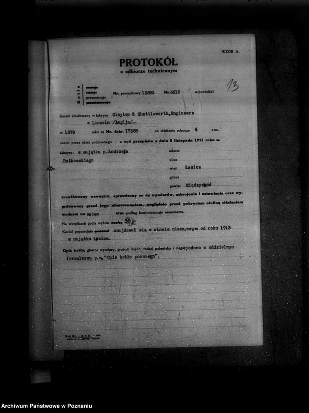 Obraz 18 z jednostki "Majątek Ławica A. Rutkowski nr woj. kotła 6612"