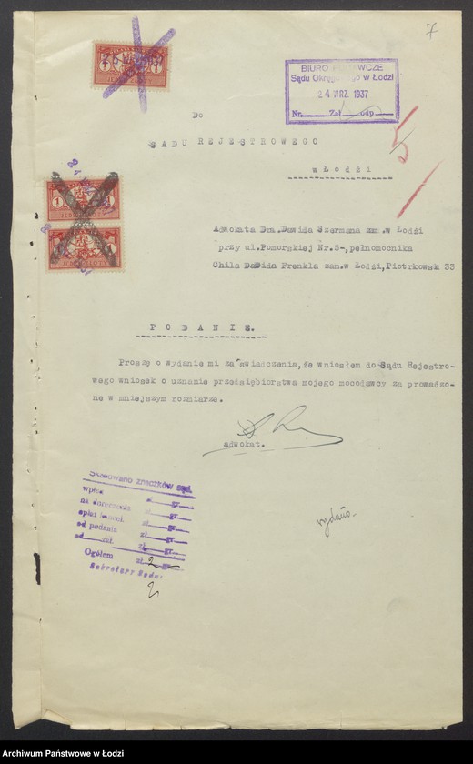 Obraz 9 z jednostki "Chil Dawid Frenkiel- wyrób i sprzedaż manufaktury"