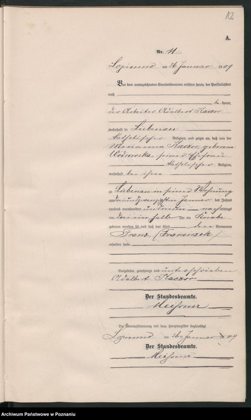 Obraz 15 z jednostki "Geburts-Nebenregister"