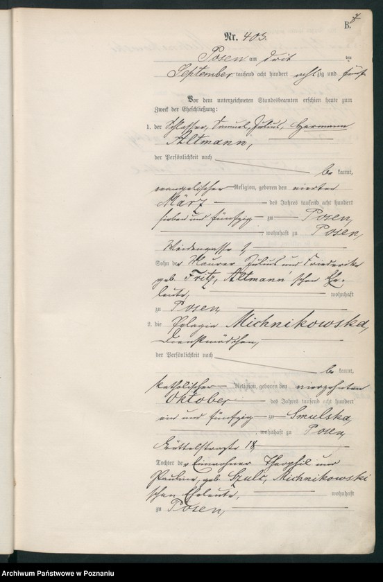 Obraz 10 z jednostki "Księga małżeństw t. III"