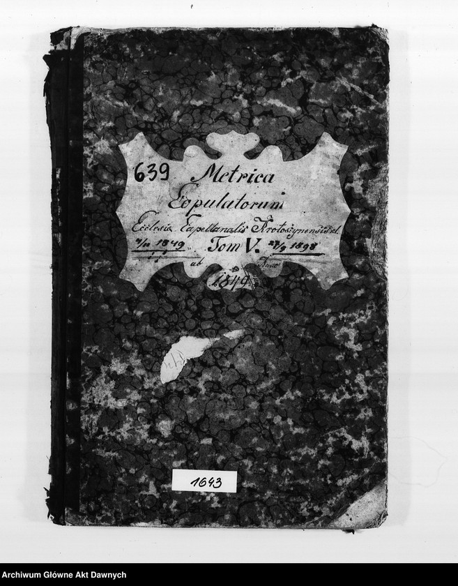 image.from.unit.number "Parafia: Krotoszyn. Dekanat: Szczerzec. Księga metrykalna ślubów dla całej parafii. Tom V."