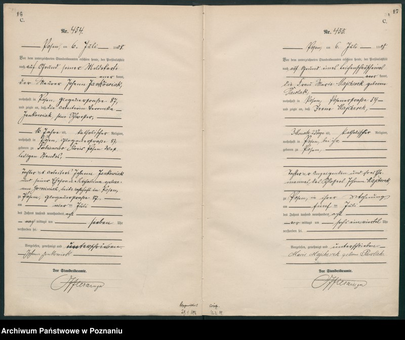 Obraz 11 z jednostki "Księga miejscowa zgonów tom II [Rejestr główny zgonów]"