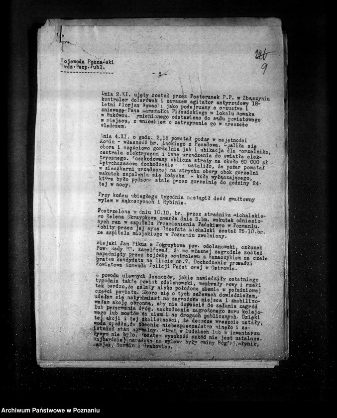 Obraz 13 z jednostki "Sprawozdania sytuacyjne tygodniowe za czas od 1 listopada do 4 grudnia 1930 r. /53-57/"