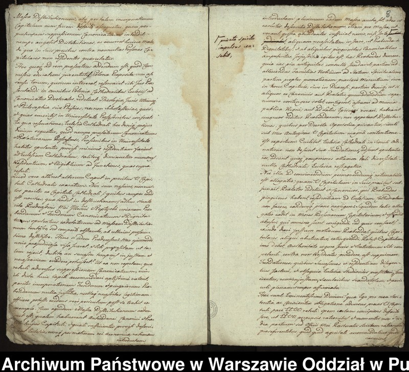 image.from.unit.number "Koncepty i minuty pism biskupa płockiego Krzysztofa Hilarego Szembeka w sprawie konfliktu z kapitułą katedralną o zniesienie dziewięciu kanonii i przyłączenie niektórych prebend do dóbr kapituły"