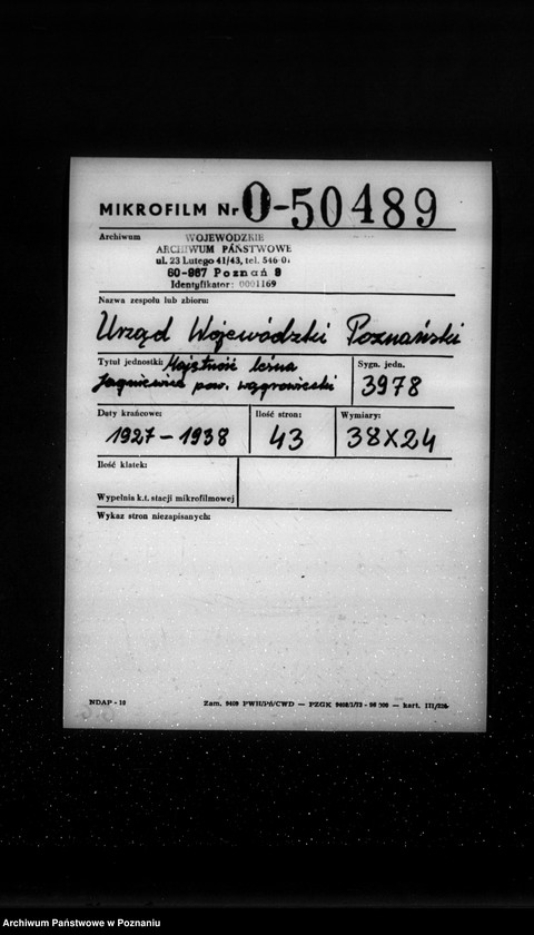 image.from.unit.number "Majętność leśna Jagniewice powiat wągrowiecki"