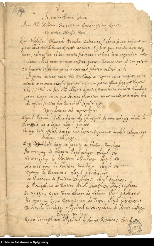 image.from.unit.number "[Testament Władysława Maksińskiego proboszcza lalkowskiego I.N. ]"