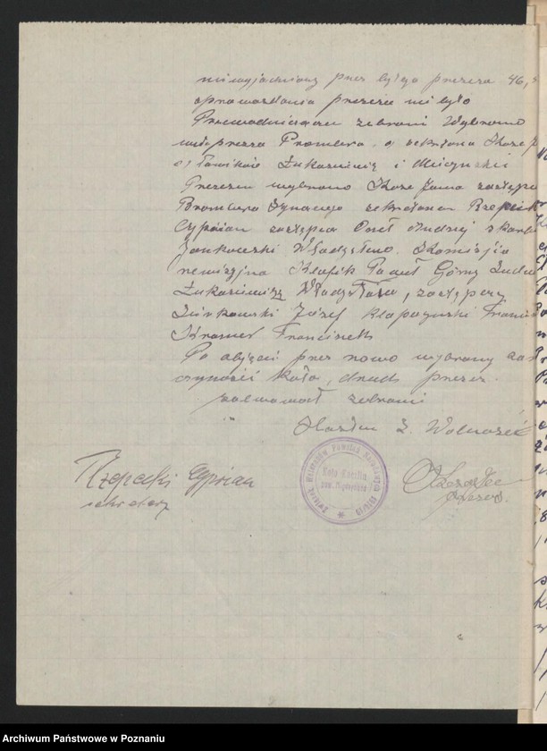 Obraz 15 z jednostki "Kaczlin, powiat Międzychód akta koła."