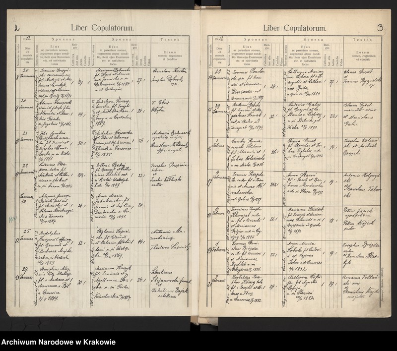 Obraz 5 z jednostki "[Księga małżeństw z lat 1900-1912]"