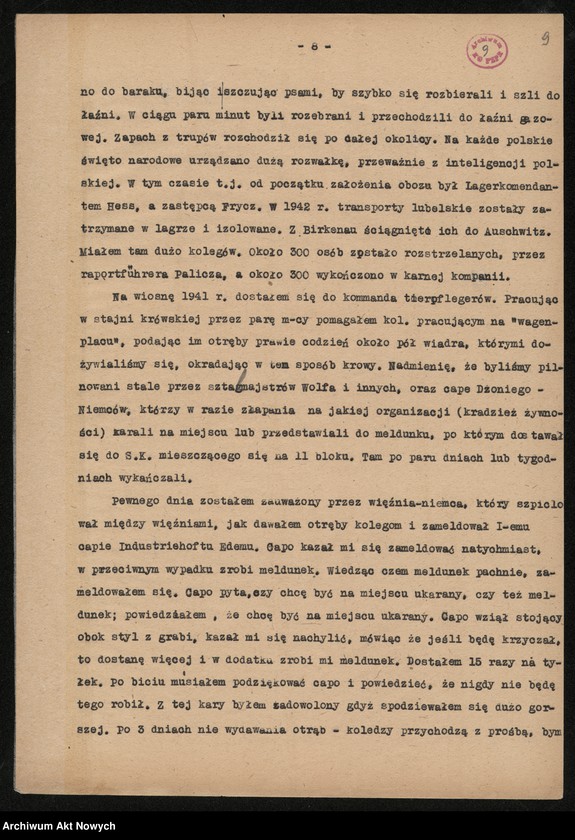image.from.unit.number "Wspomnienia więźniów:  Kania Roman /Buchenwald/, Karcz Jan /więzienie na Montelupich w Krakowie, Oświęcim, Neuengamne-Hamburg/, Kwapiniewicz Romuald /Pawiak-Majdanek, Buchenwald, Flosburg/, Marcinkiewicz Józef /Balsen/, Leja Józef /Majdanek, Dachau/ Pluciński Stefan /Oświęcim/, Rajzman Samuel /Ghetto w Warszawie, Treblinka/, Ryś K. M. /Majdanek/."