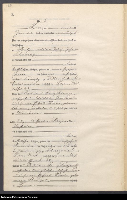 image.from.unit.number "Księga miejscowa małżeństw tom I [Rejestr główny małżeństw]"