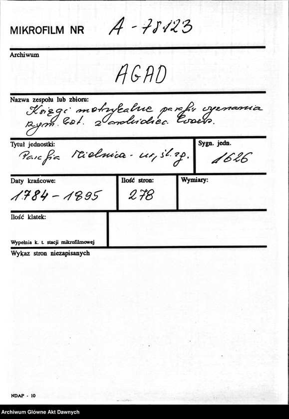 image.from.unit.number "Parafia: Mielnica. Dekanat: Borszczów. Księga metrykalna urodzeń, ślubów i zgonów dla miasta Mielnica."