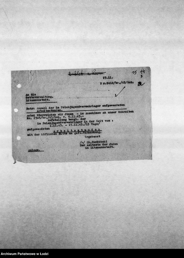 Obraz 18 z jednostki "[Korespondencja PSŻ w różnych sprawach]"