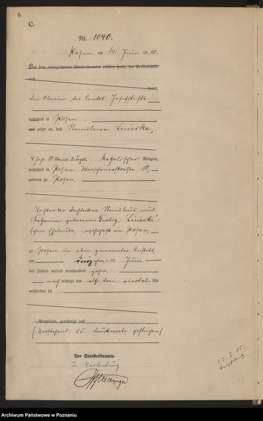 Obraz 7 z jednostki "Księga miejscowa zgonów tom III [Rejestr główny zgonów]"