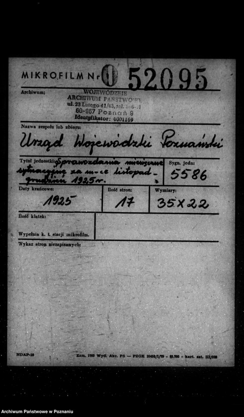 Obraz 2 z jednostki "Sprawozdania sytuacyjne miesięczne za miesiące listopad-grudzień 1925 r."
