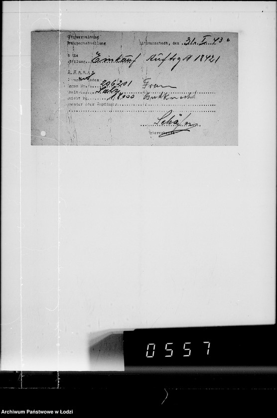 Obraz 10 z jednostki "Lebensmitteleinkauf. Aufträge, [Lieferscheinen und Rechnungen] 18421-18480"