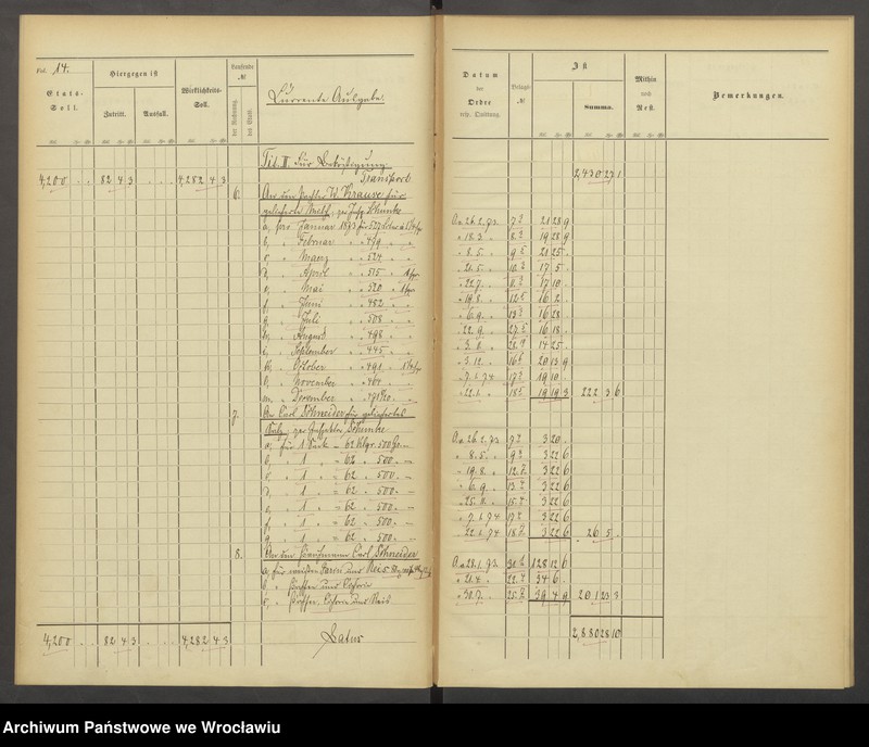 image.from.unit.number "Rechnungen über die Verwaltung der Armenhausabteilung im Classenschen Siechenhause"