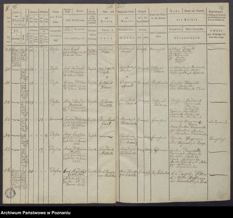Obraz 11 z jednostki "[Akta urodzeń i chrztów, zgonów i pogrzebów, zapowiedzi i ślubów]"
