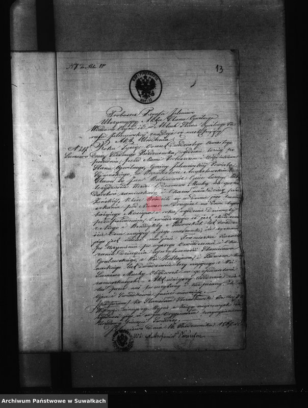image.from.unit.number "Dowody do Aktów Małżeństwa Parafii Kaletnik Roku 1867"
