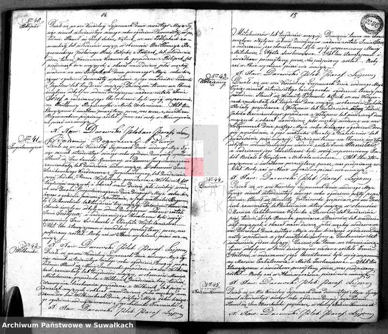 image.from.unit.number "Duplikat Aktów urodzenia Małżeństwa i Zeyścia Parafii Leypuny z roku 1848"