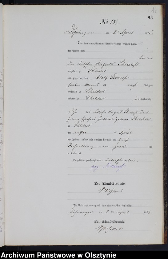 image.from.unit.number "Sterbe-Neben-Register Nr 1 - 45"