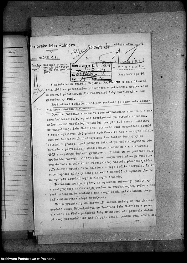 Obraz 6 z jednostki "Sprawy szczegółowo - budżetowe Izba Rolnicza Pomorska"