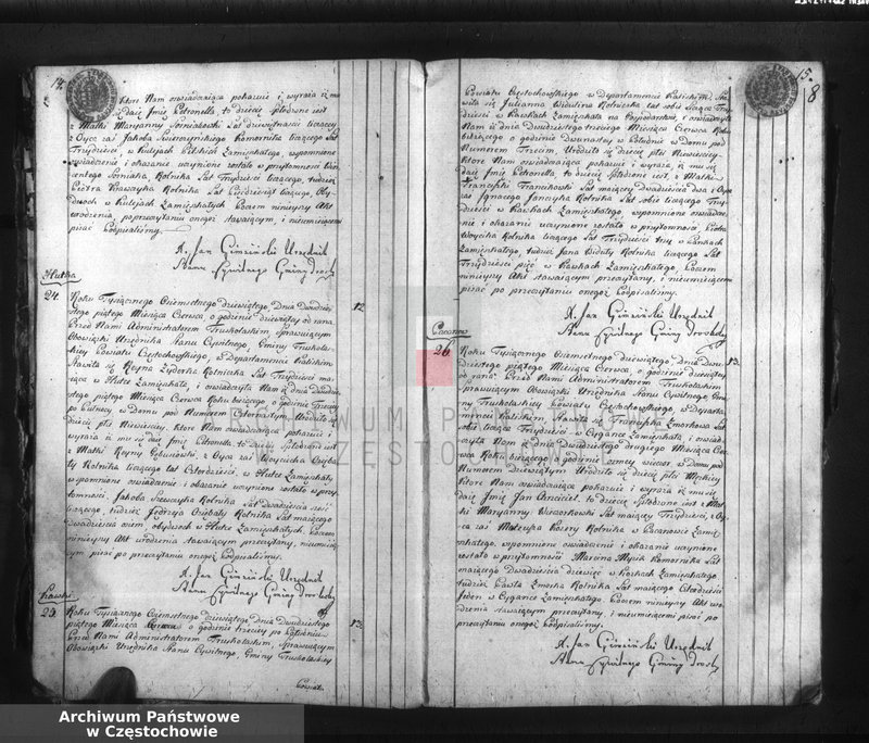 Obraz 10 z jednostki "Akta cywilne urodzeń gminy Truskolasy od dnia 1 miesiąca maja 1809 roku do dnia 30 miesiąca kwietnia 1810 roku wpisane"