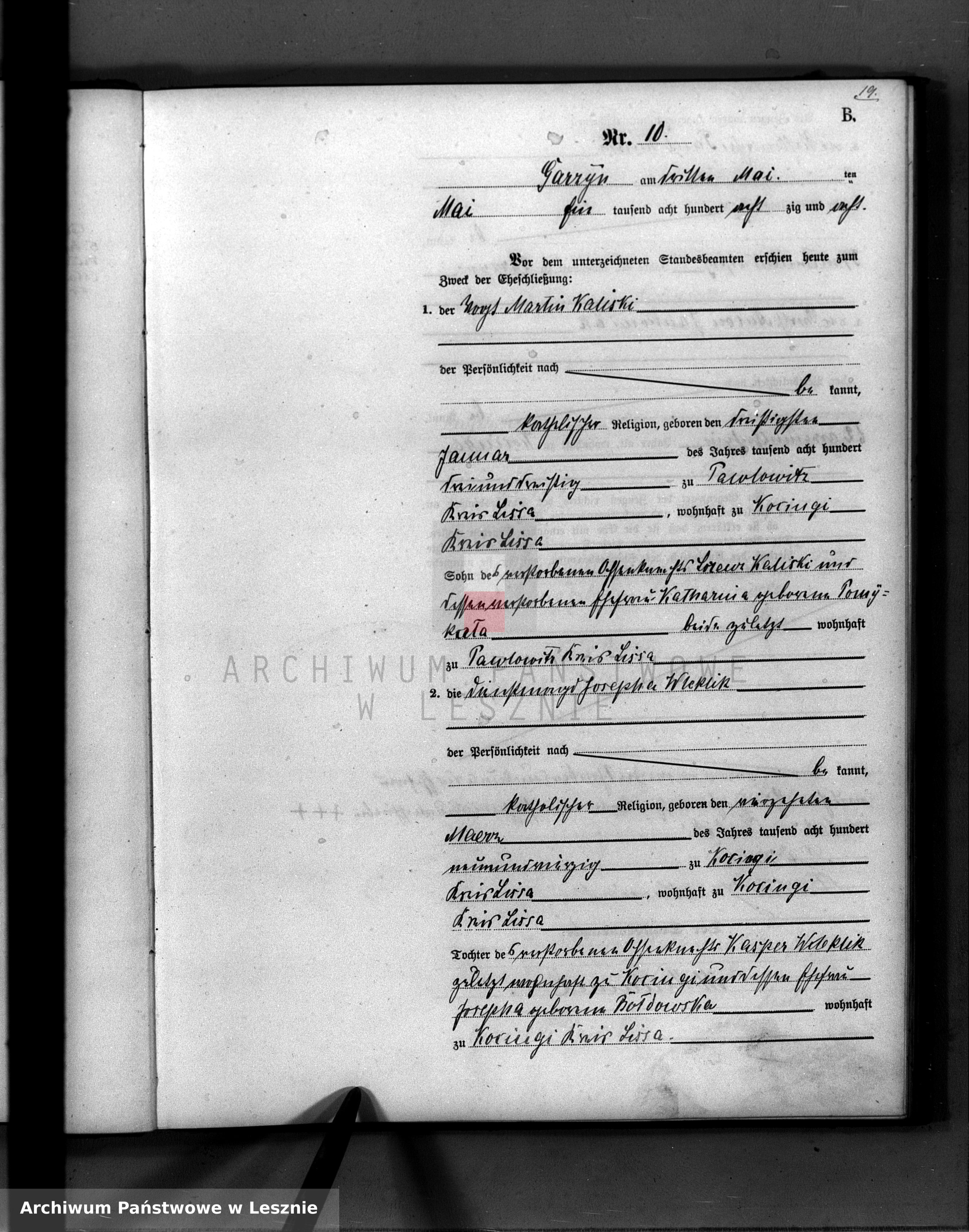 Skan z jednostki: [Księga małżeństw]