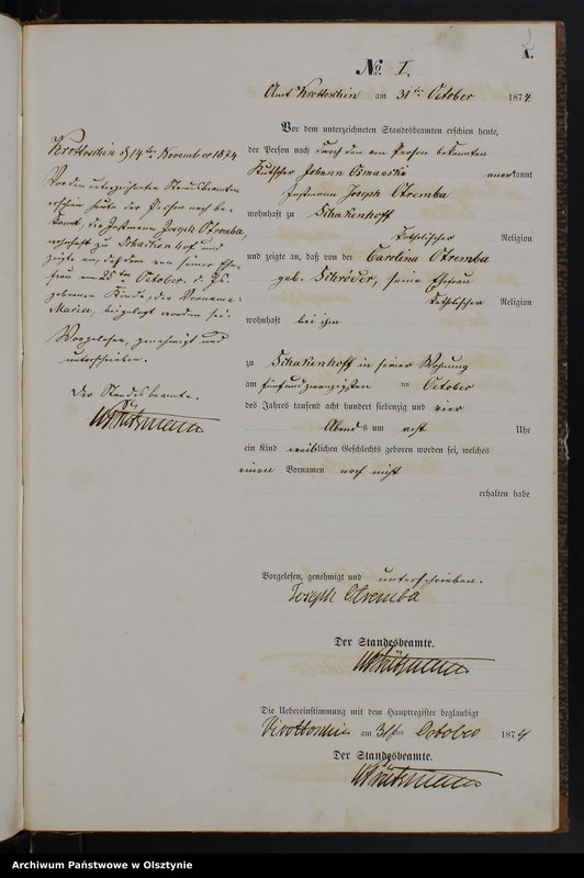 Obraz z jednostki "Geburts-Neben-Register Nr 1 - 20"
