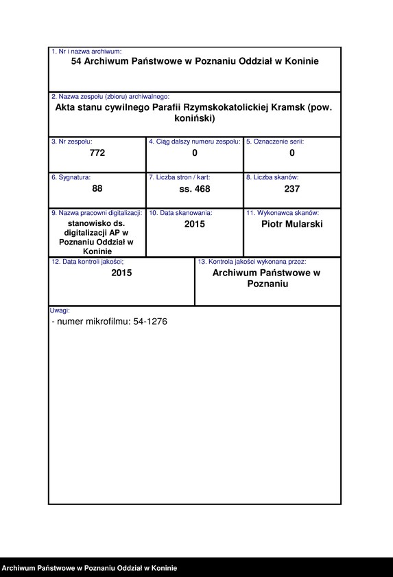 Obraz 1 z jednostki "Księga zgonów"