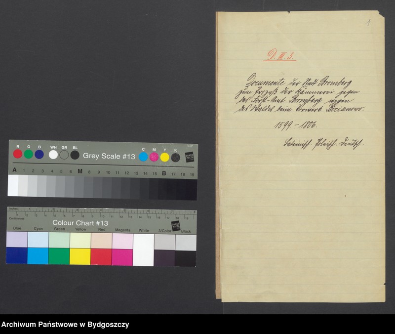 image.from.unit.number "Documente der Stadt Bromberg zum Prozess der Kämmerei gegen das Forstamt Bromberg wegen des Waldes bei Vorwerk Bocianowo. Odpisy dokumentów,"