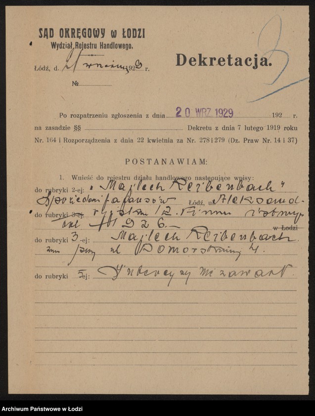 Obraz 5 z jednostki "Mejlech Reibenbach – sprzedaż fajansu"