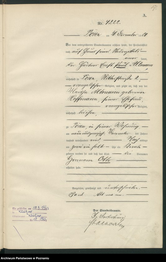 Obraz 20 z jednostki "[Księga urodzeń t. VIII]"