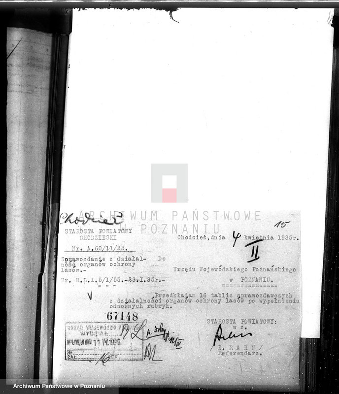 image.from.unit.number "Sprawozdanie z działalności organów ochrony lasów za rok 1934"