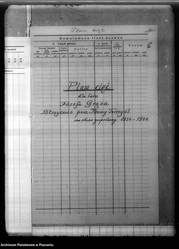 Obraz 11 z jednostki "Program gospodarczy lasu Strzyżewo w powiecie nowotomyskim 1934-1944"