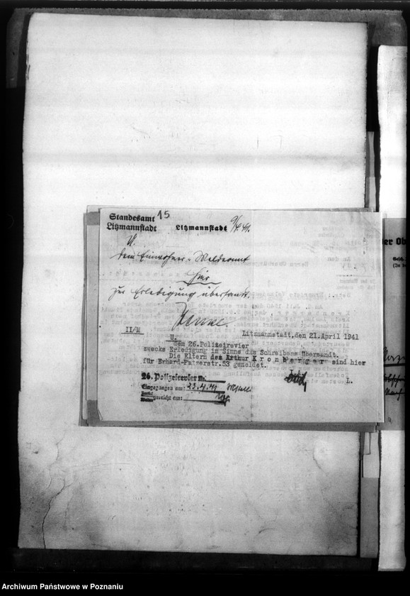 Obraz 19 z jednostki "Arthur Kronberger aus Piaski, Kreis Leslau (Włocławek)"