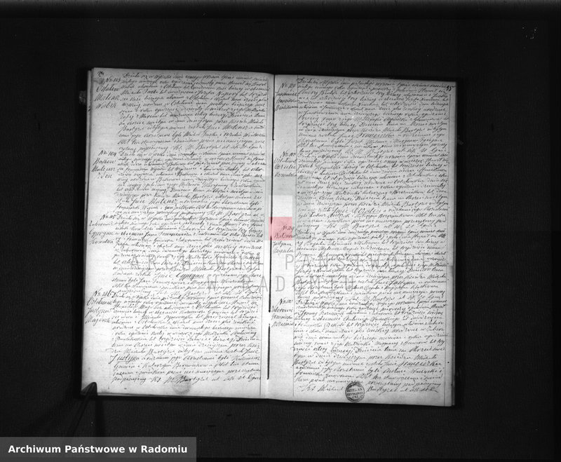 image.from.unit.number "Duplikat akt Urodzonych, Zaślubionych i Zmarłych Parafij Wysoka spisanych za rok 1867"