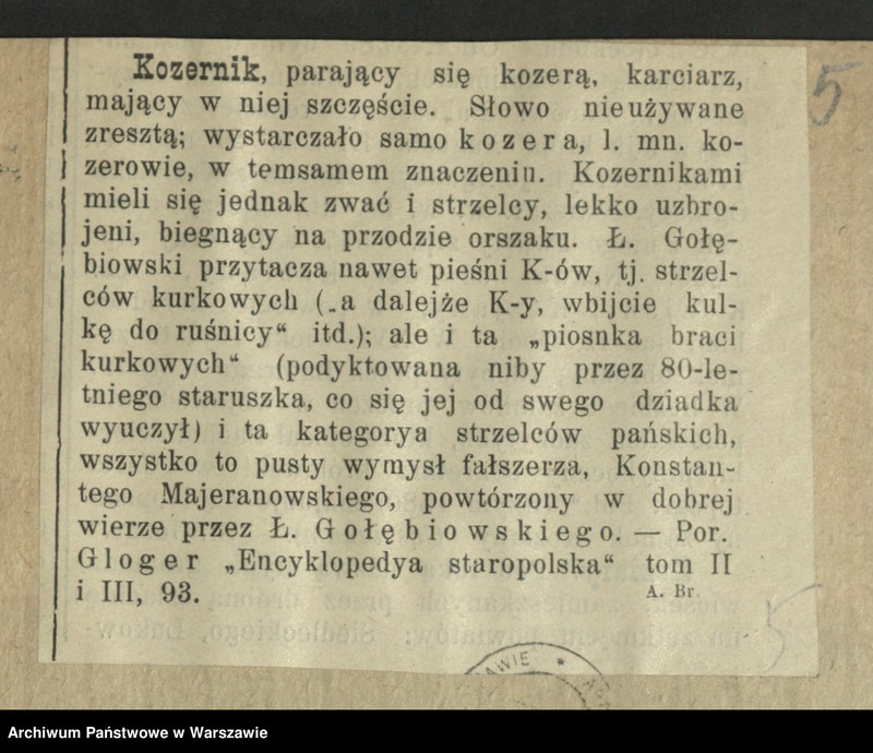 Obraz 8 z kolekcji "Karciane rozgrywki warszawskie111"