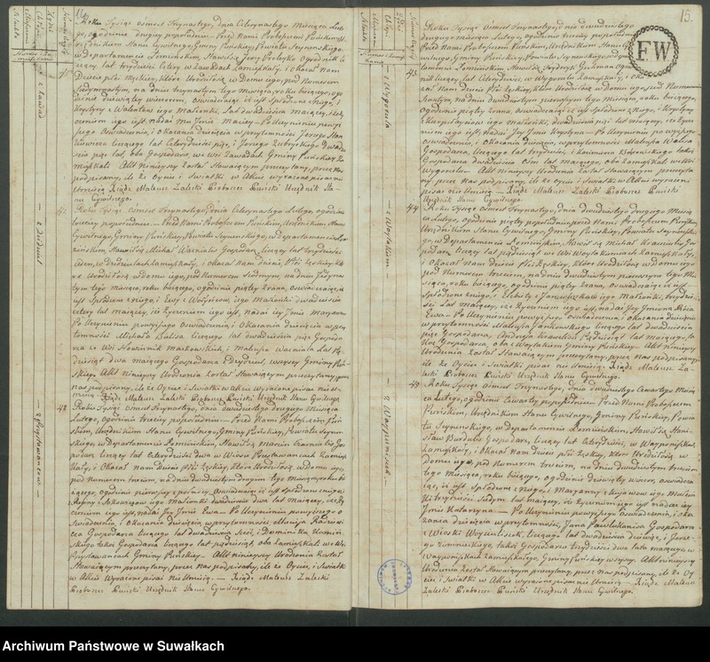 image.from.unit.number "Akta urodzonych gminy puńskiey od 1-go stycznia do dnia ostatniego grudnia 1813 roku."