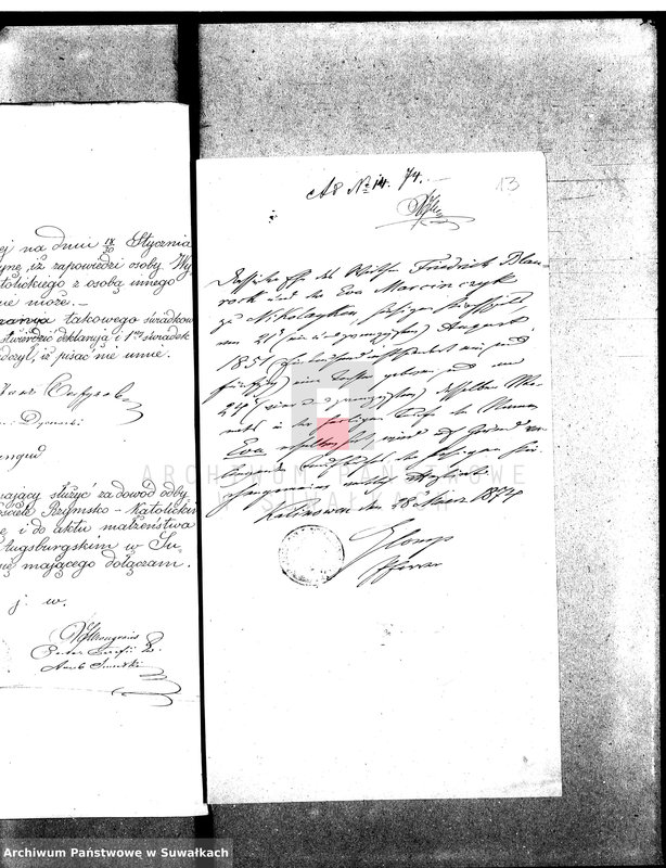 image.from.unit.number "[Dowody do akt małżeństw za rok 1874]"