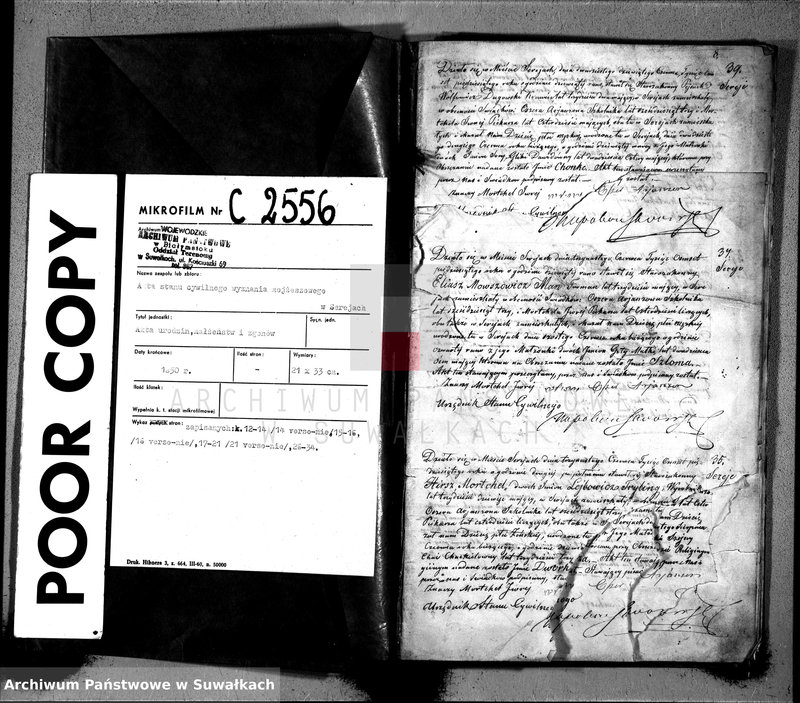 image.from.unit.number "Duplikat akt cywilnych urodzonych, zaślubionych i zmarłych wyznania mojżeszowego okręgu Sereje na rok 1850"