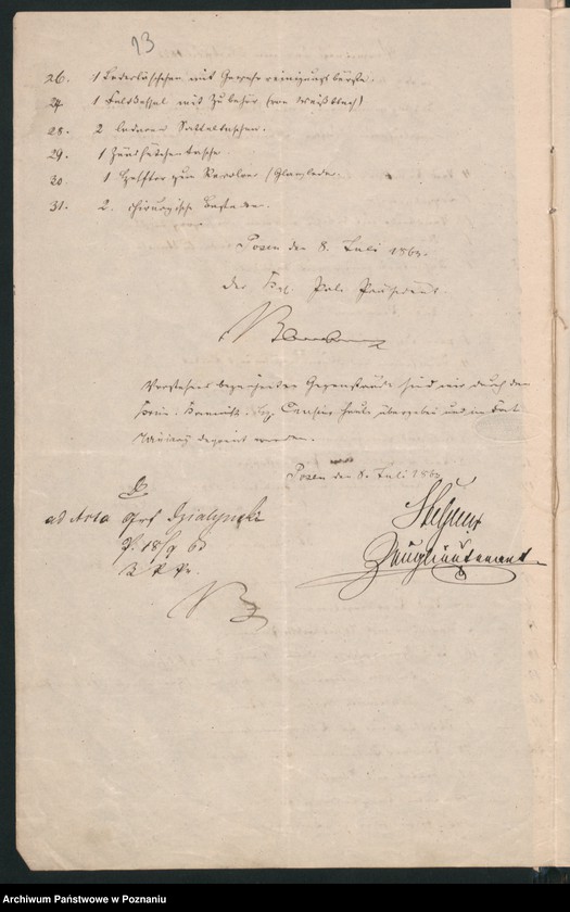 Obraz 16 z jednostki "A. betr. die Gräfliche Familie Działyński, besonders die Grafen Titus und Johann"